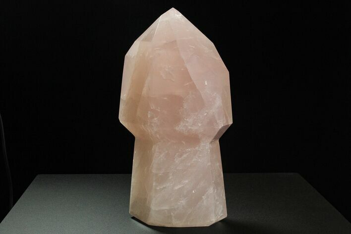 Free-Standing Polished Rose Quartz Sculpture - Madagascar #299626